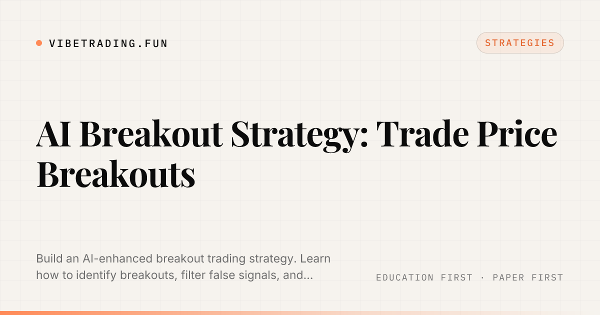 AI Breakout Strategy: Trade Price Breakouts