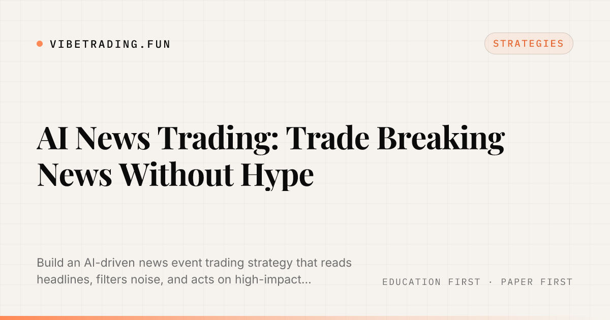 AI News Trading: Trade Breaking News Without Hype