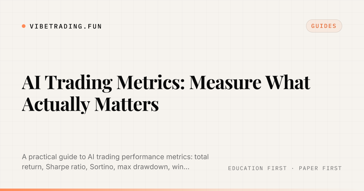 AI Trading Metrics: Measure What Actually Matters