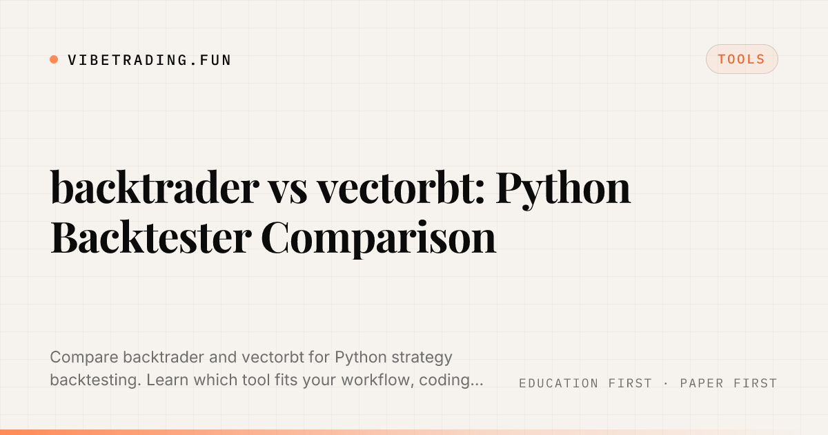 backtrader vs vectorbt: Python Backtester Comparison