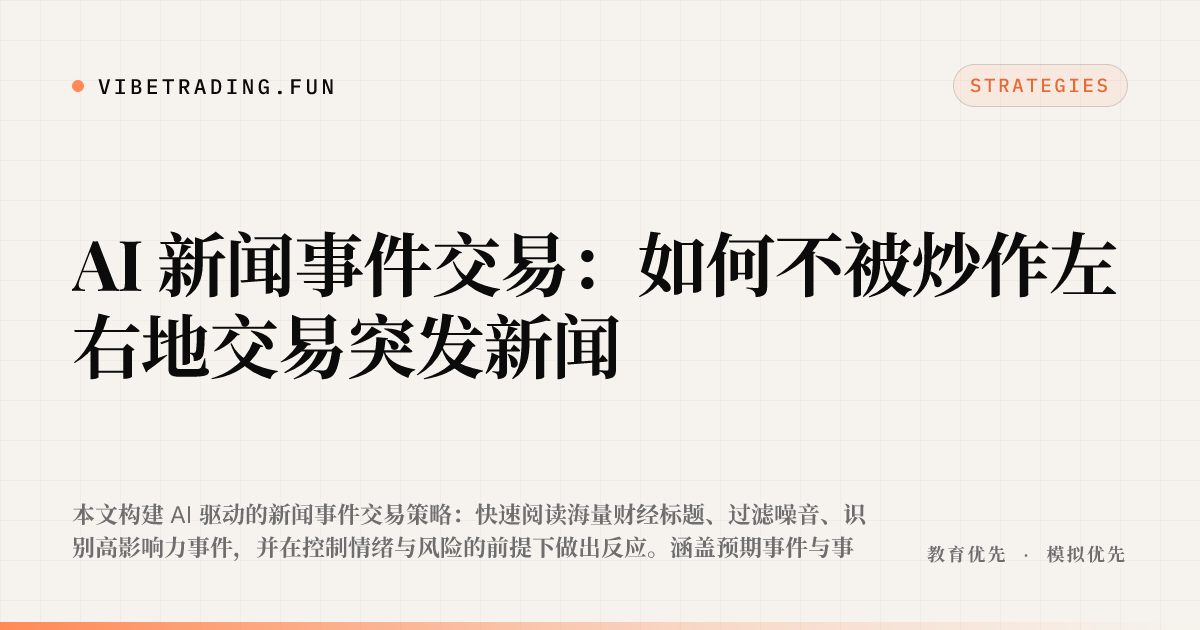 AI 新闻事件交易：如何不被炒作左右地交易突发新闻