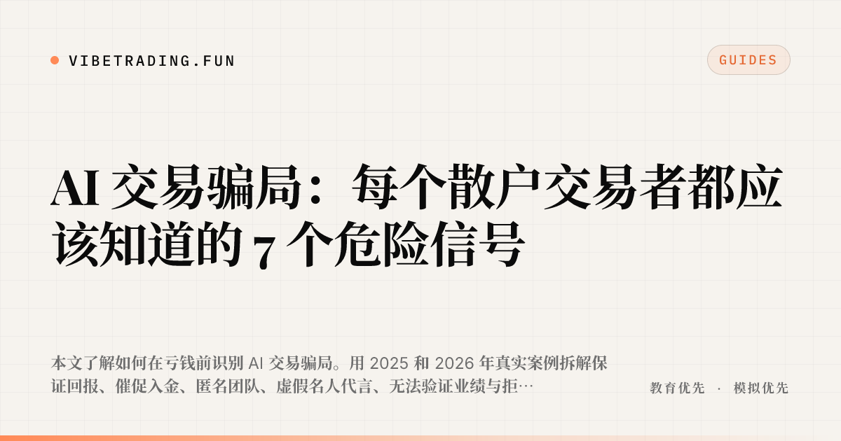 AI 交易骗局：每个散户交易者都应该知道的 7 个危险信号